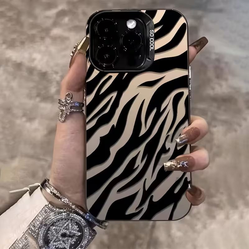Phone Cases Iphone 14 - Zebra Pattern Black Advanced IMD Shockproof