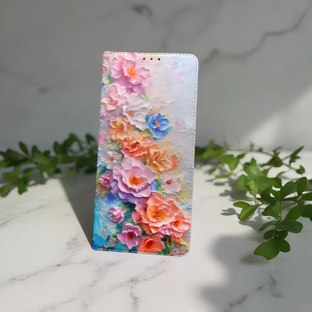 Phone Cases Samsung S23 - Painted Magnetic Flip Leather Wallet Case