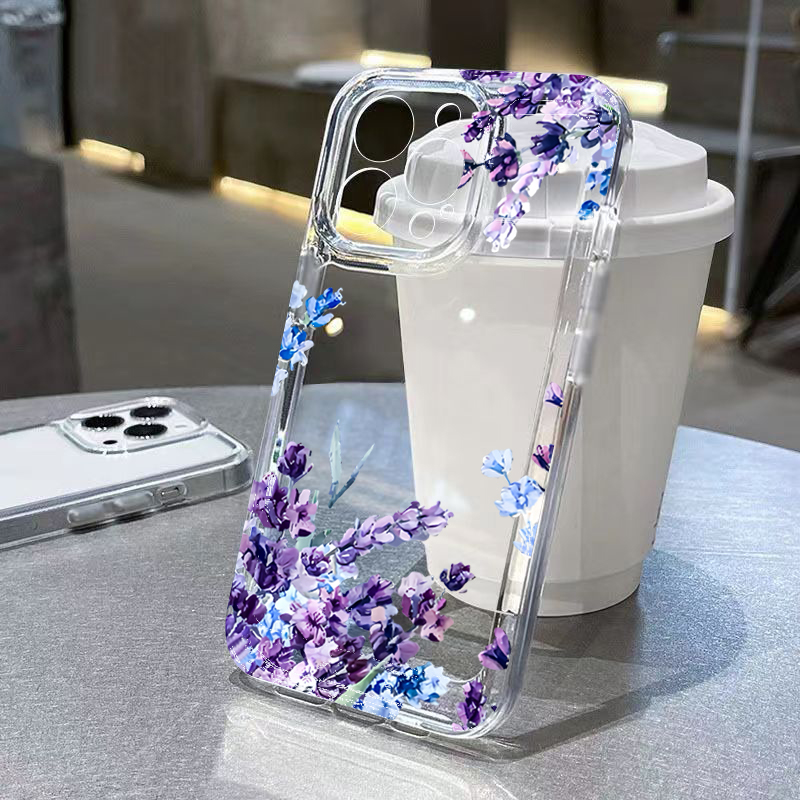 Phone Cases Purple - Purple Flower Soft TPU Phone Case