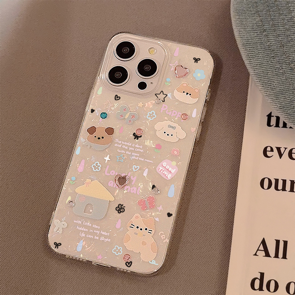 Cute Cartoon Puppy Shell Patte - Phone Cases Cute Iphone 14 ulasan dan harga