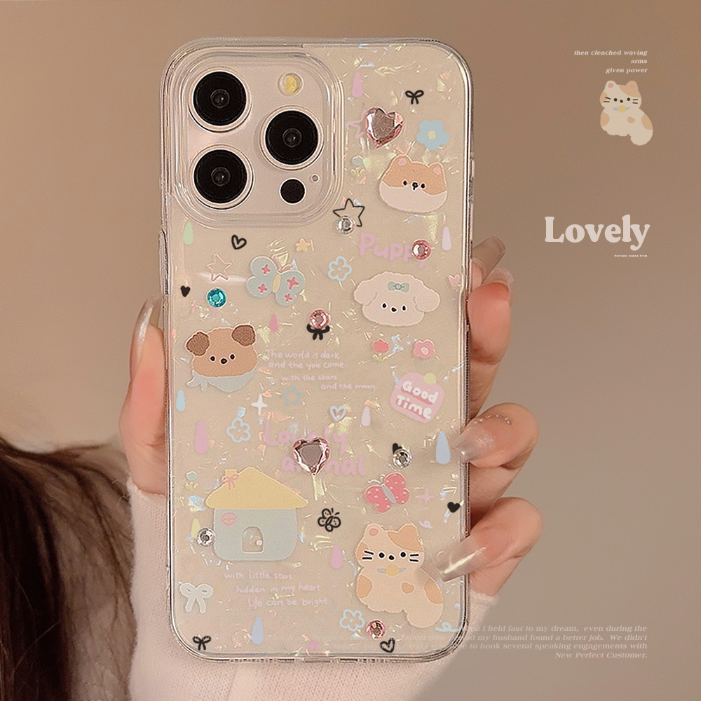 Cute Cartoon Puppy Shell Patte - Phone Cases Cute Iphone 14 ulasan dan harga