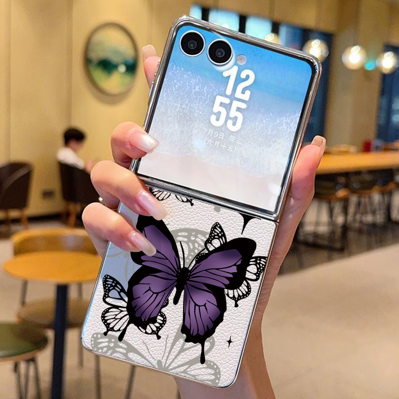 Purple Butterfly PU Leather Ph - Phone Cases Purple ulasan dan harga