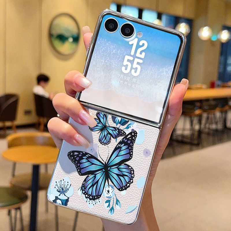 Purple Butterfly PU Leather Ph - Phone Cases Purple ulasan dan harga
