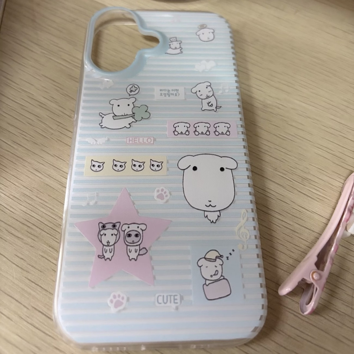 Simple Cartoon Cute Striped Do - Phone Cases Cute Iphone 14 ulasan dan harga