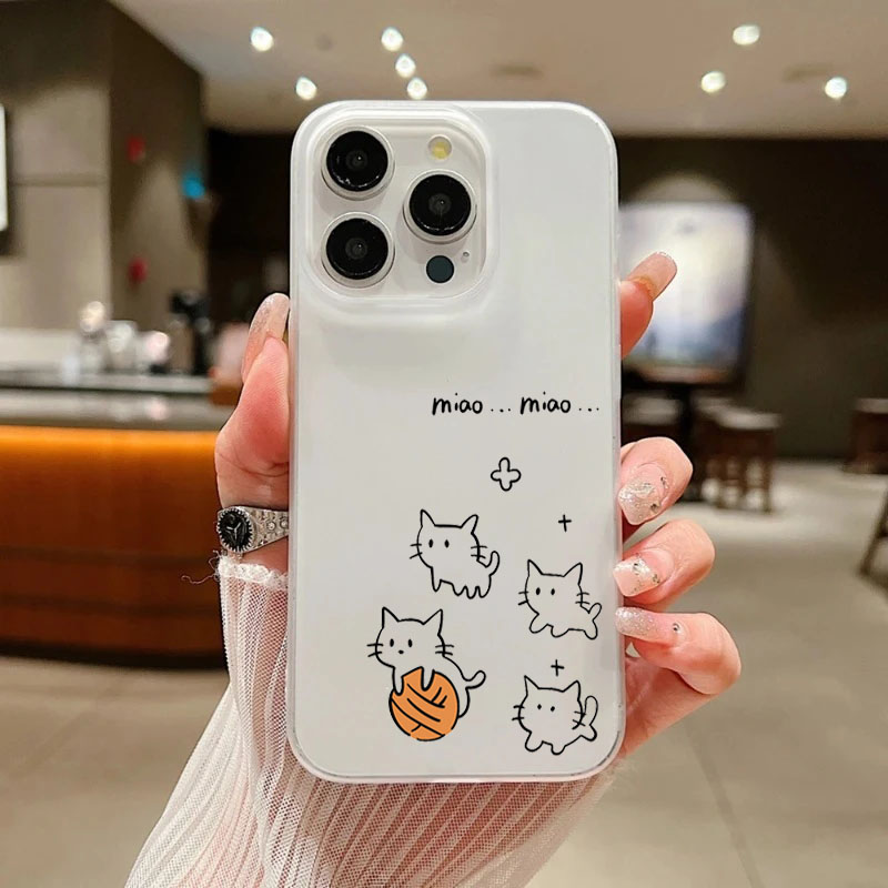 Cute Black Cat Pattern Phone C - Phone Cases Cute Iphone 14 ulasan dan harga