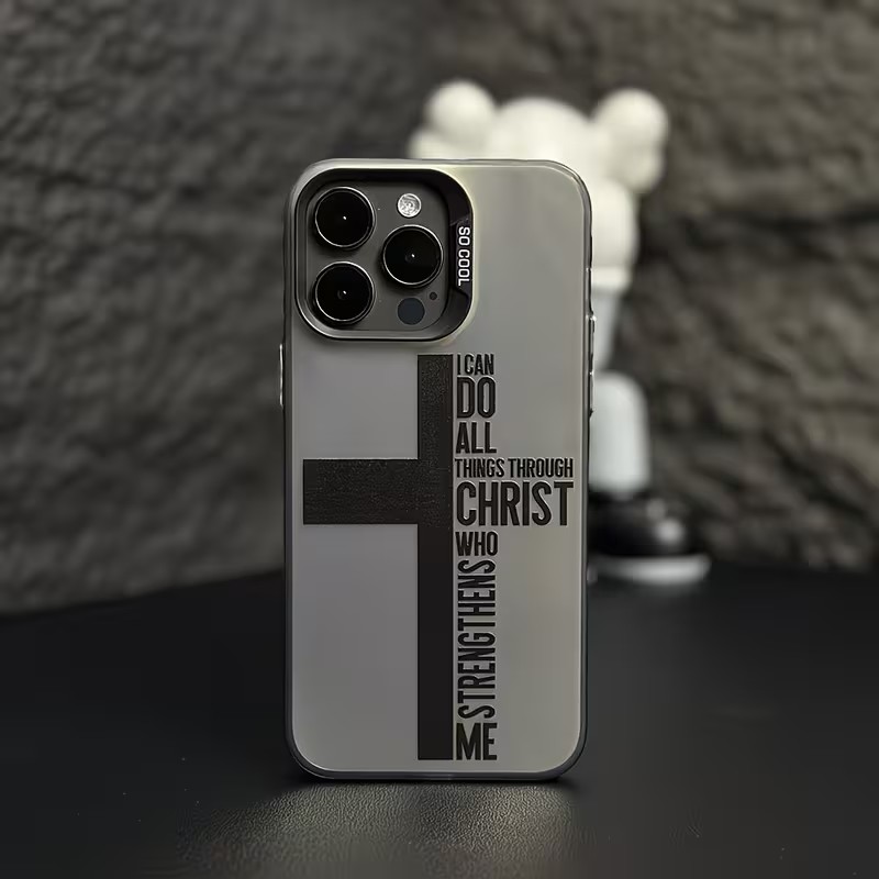 Anti Fingerprint Cross Bible P - Phone Cases Iphone 14 ulasan dan harga