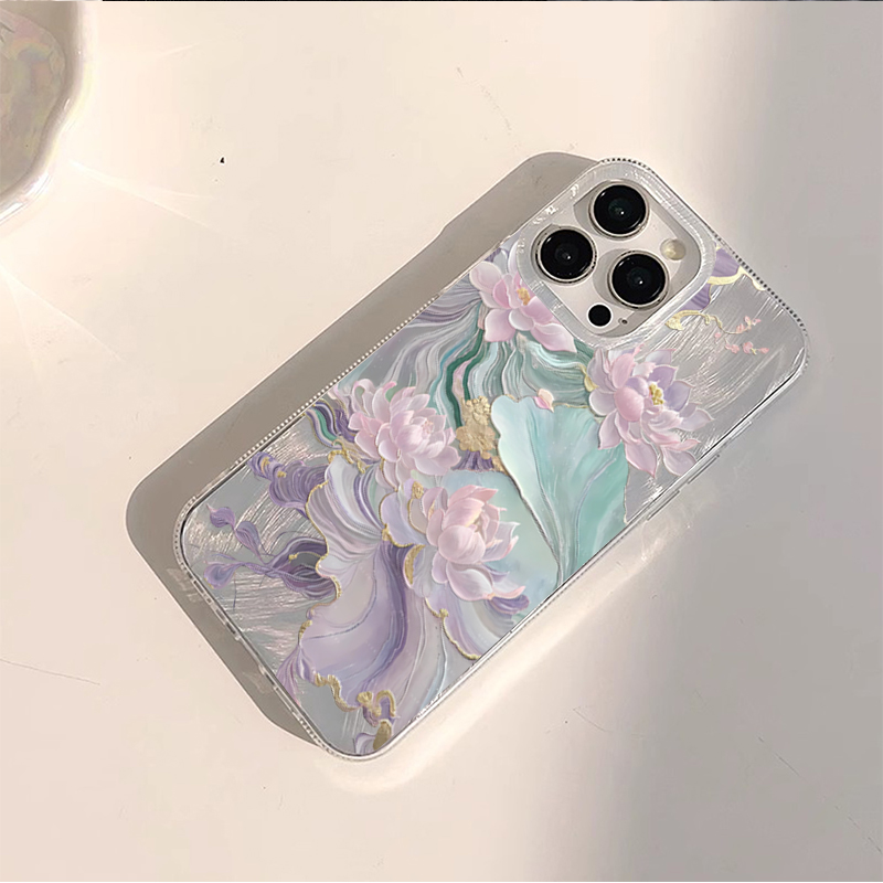 Dreamy Purple Lotus Print Aest - Phone Cases Purple ulasan dan harga