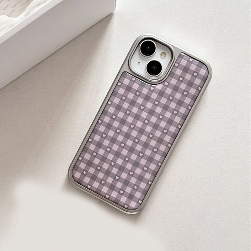 Pink Purple Heart-Shaped Check - Phone Cases Cool Girl ulasan dan harga