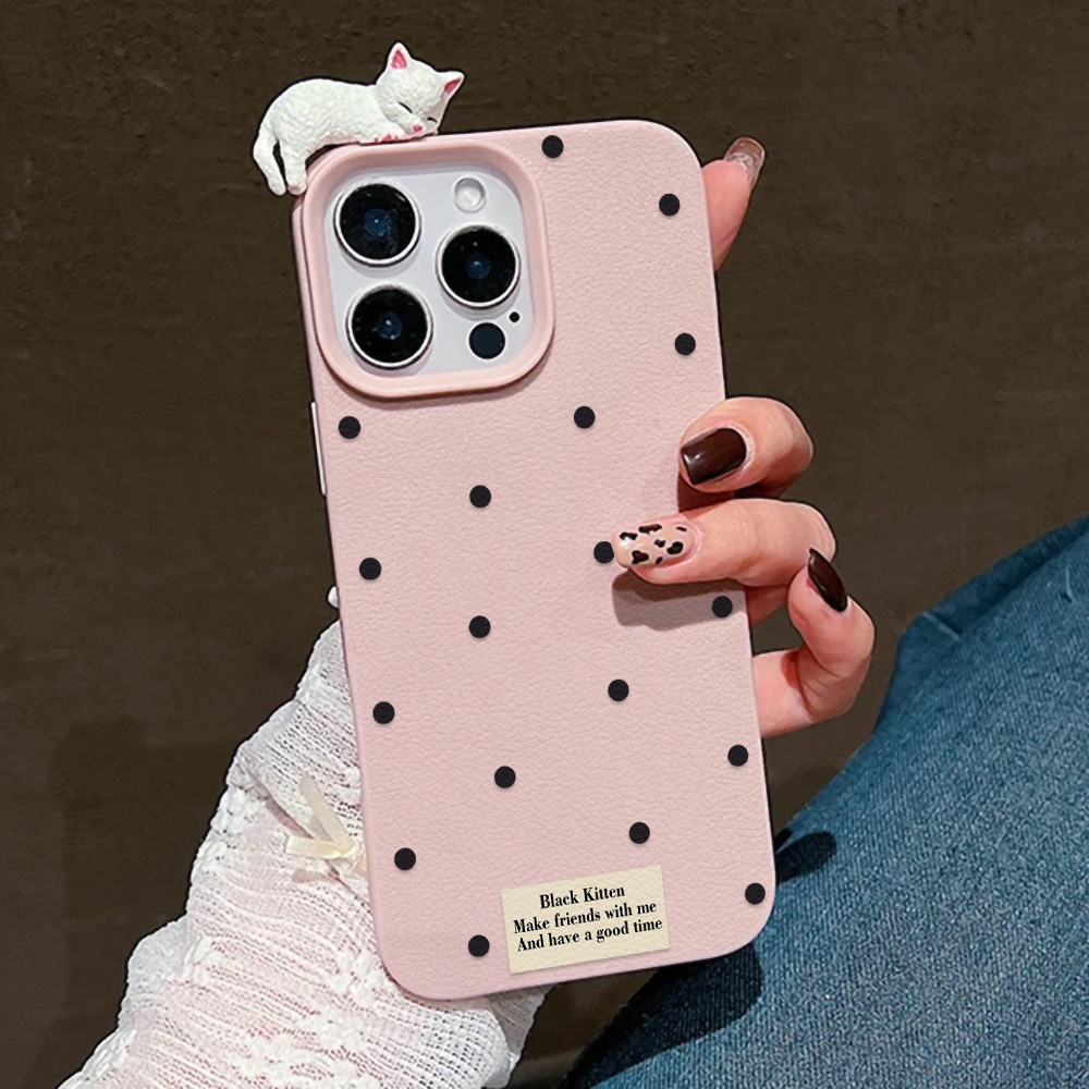 Cute 3D Cat Dot Case For iPhon - Phone Cases Cute Iphone 14 ulasan dan harga