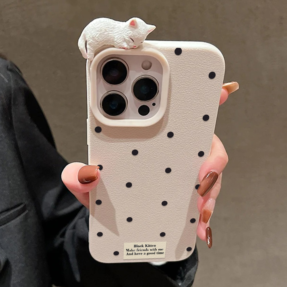 Cute 3D Cat Dot Case For iPhon - Phone Cases Cute Iphone 14 ulasan dan harga