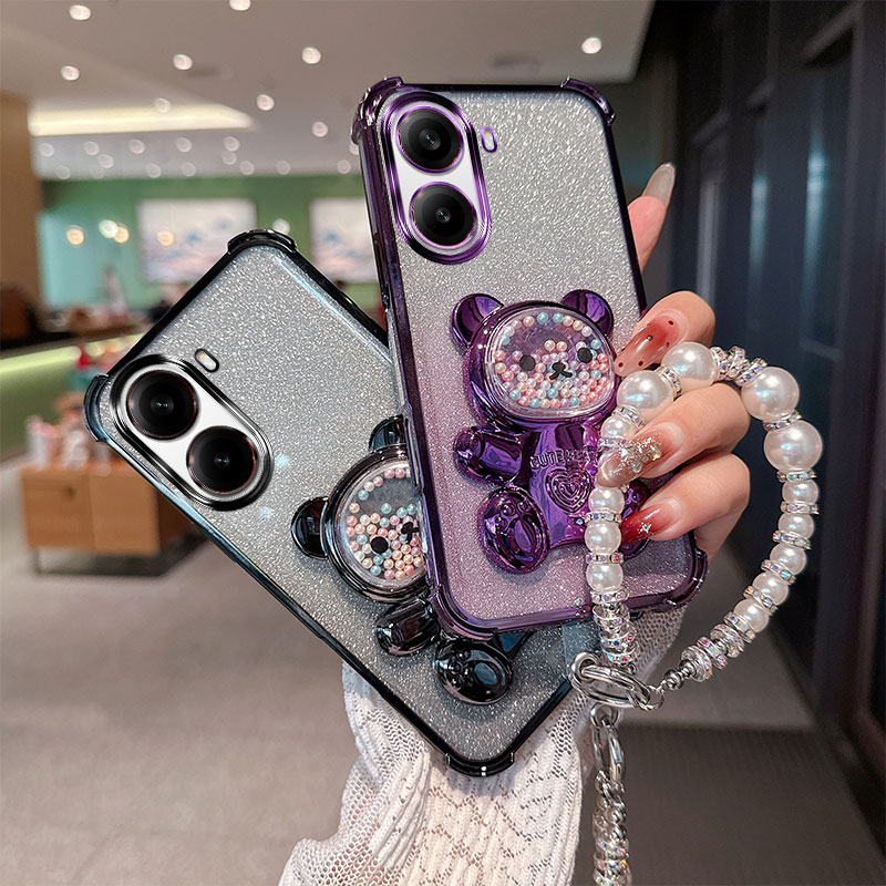 Cute Bear Cartoon Holder Pearl - Phone Cases Oppo ulasan dan harga