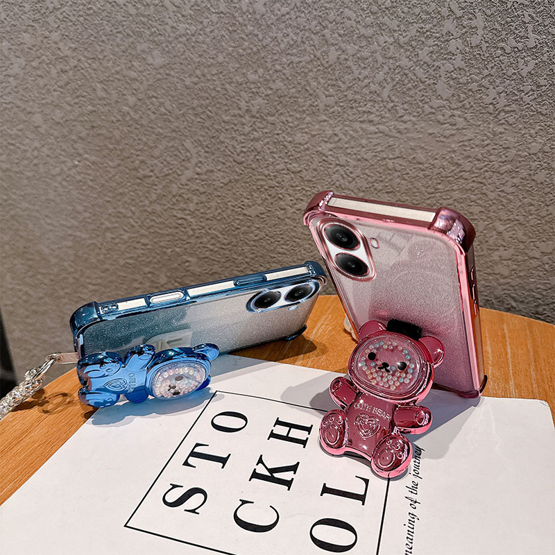 Cute Bear Cartoon Holder Pearl - Phone Cases Oppo ulasan dan harga
