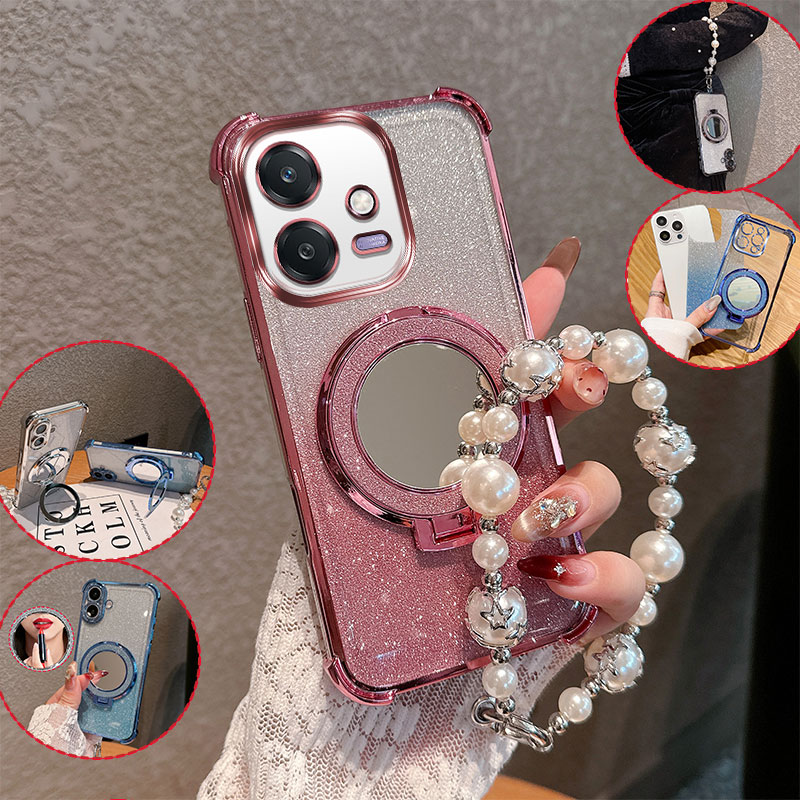 Bling Glitter Lipstick Mirror  - Phone Cases Oppo ulasan dan harga