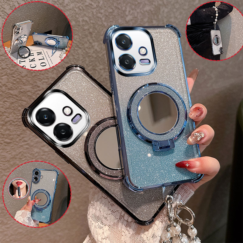 Bling Glitter Lipstick Mirror  - Phone Cases Oppo ulasan dan harga