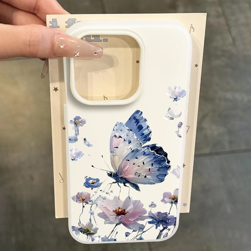 Watercolor Blue Purple Butterf - Phone Cases Purple ulasan dan harga