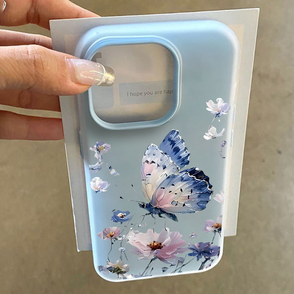 Watercolor Blue Purple Butterf - Phone Cases Purple ulasan dan harga