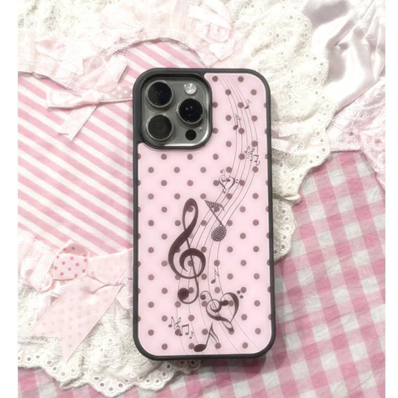 Korean ins Pink Brown Polka Do - Phone Cases Cool Girl ulasan dan harga