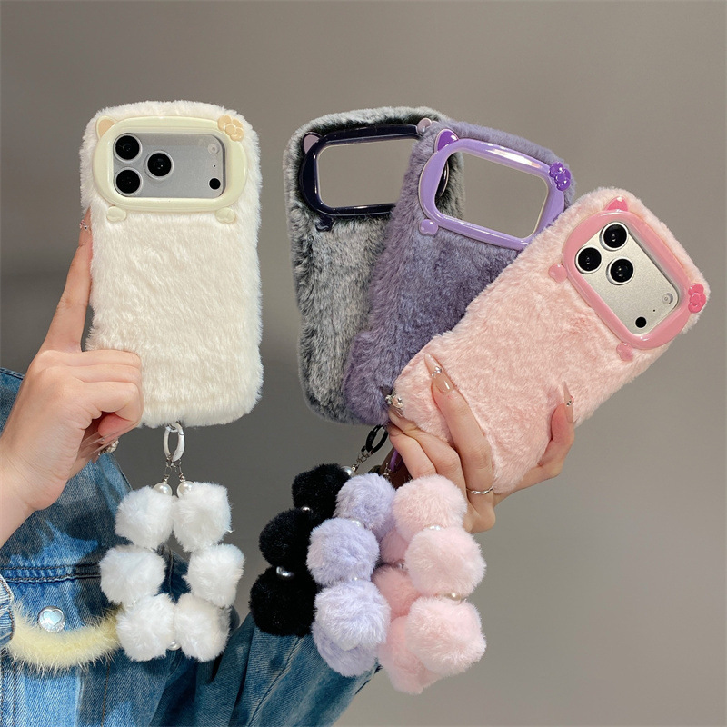 Luxury Solid Colors Furry Plus - Phone Cases Iphone 14 ulasan dan harga