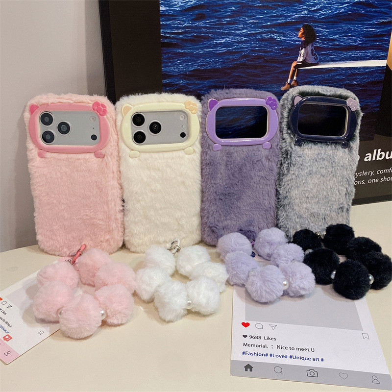 Luxury Solid Colors Furry Plus - Phone Cases Iphone 14 ulasan dan harga
