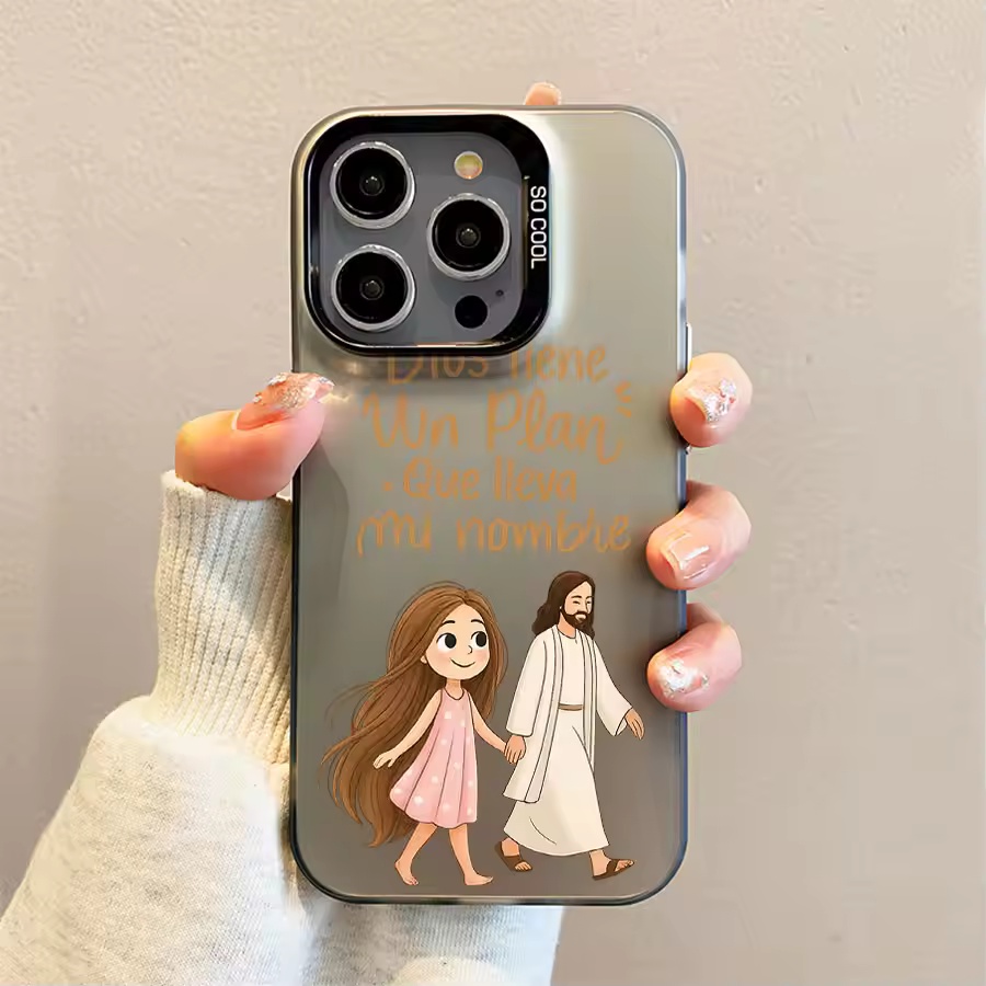 Cute Girl Walking With God Mat - Phone Cases Cute Iphone 14 ulasan dan harga