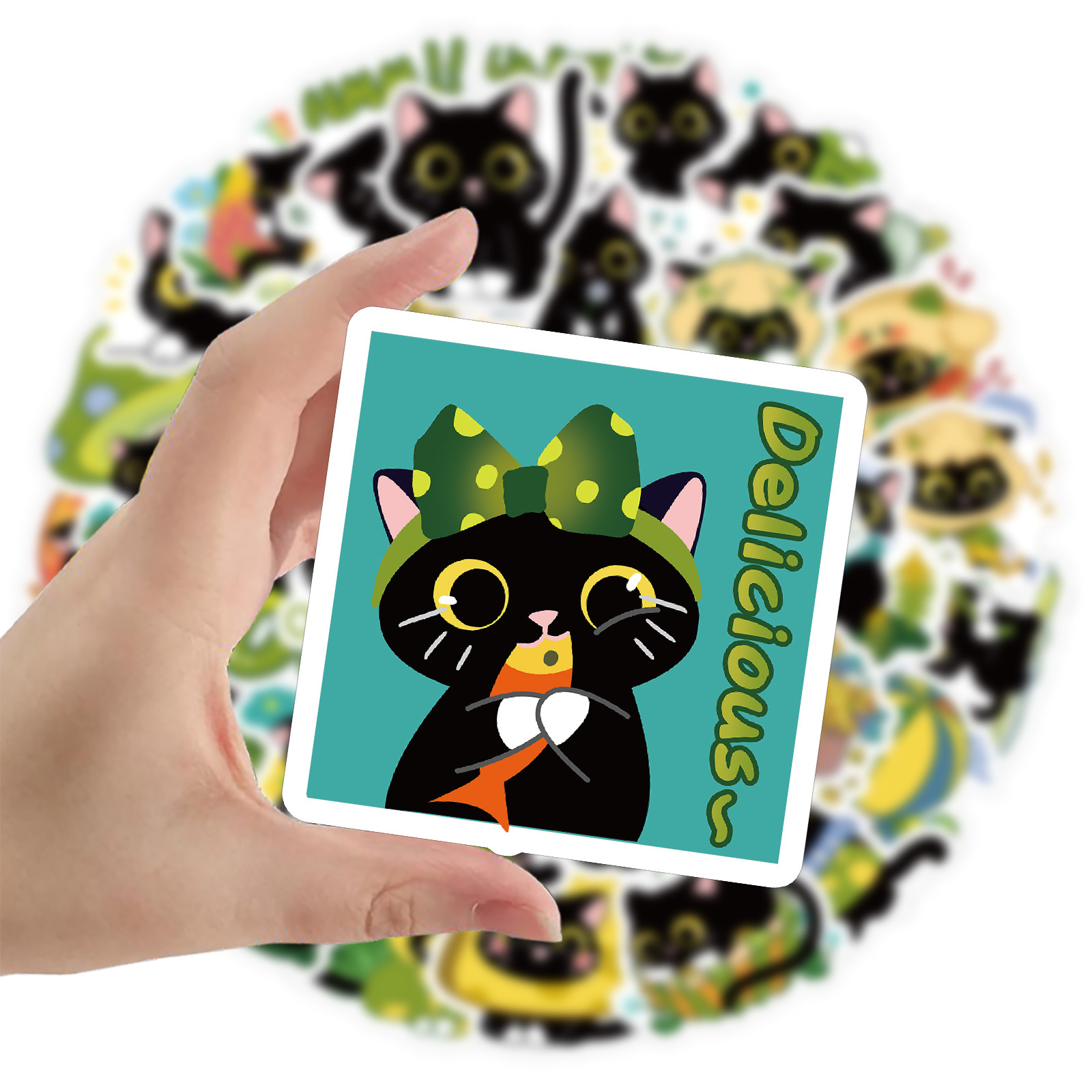 60 Cute Cartoon Black Cat Wate - Phone Cases You Can Design ulasan dan harga