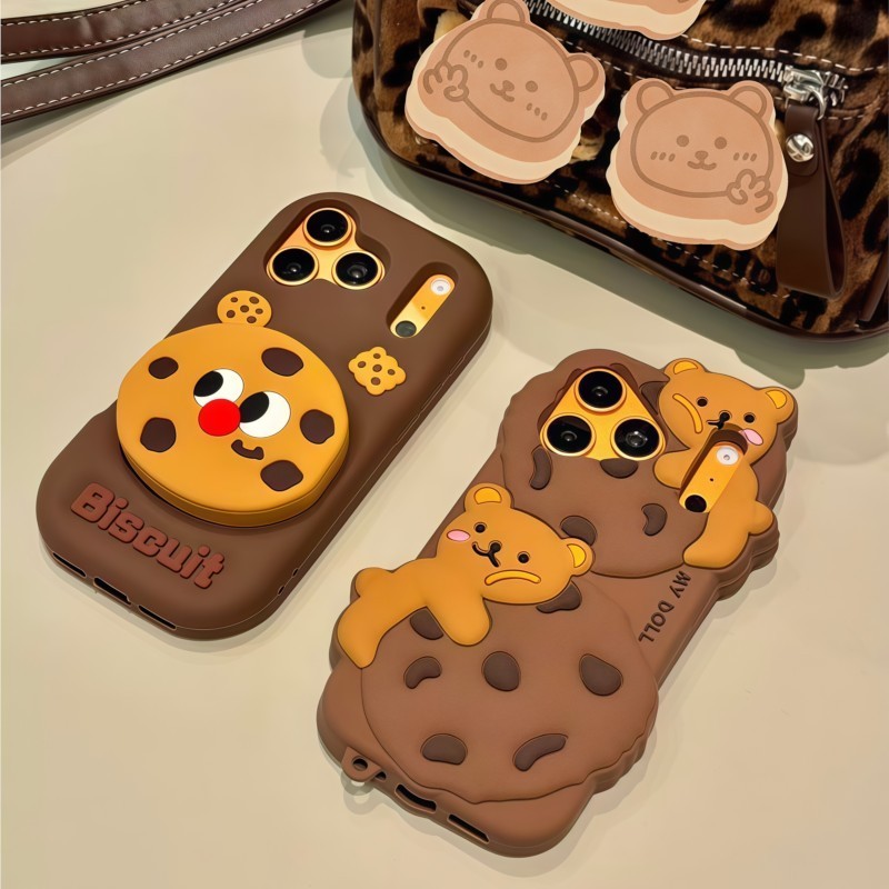 3D Cartoon Kawaii Biscuit Bear - Phone Cases Cool Girl ulasan dan harga