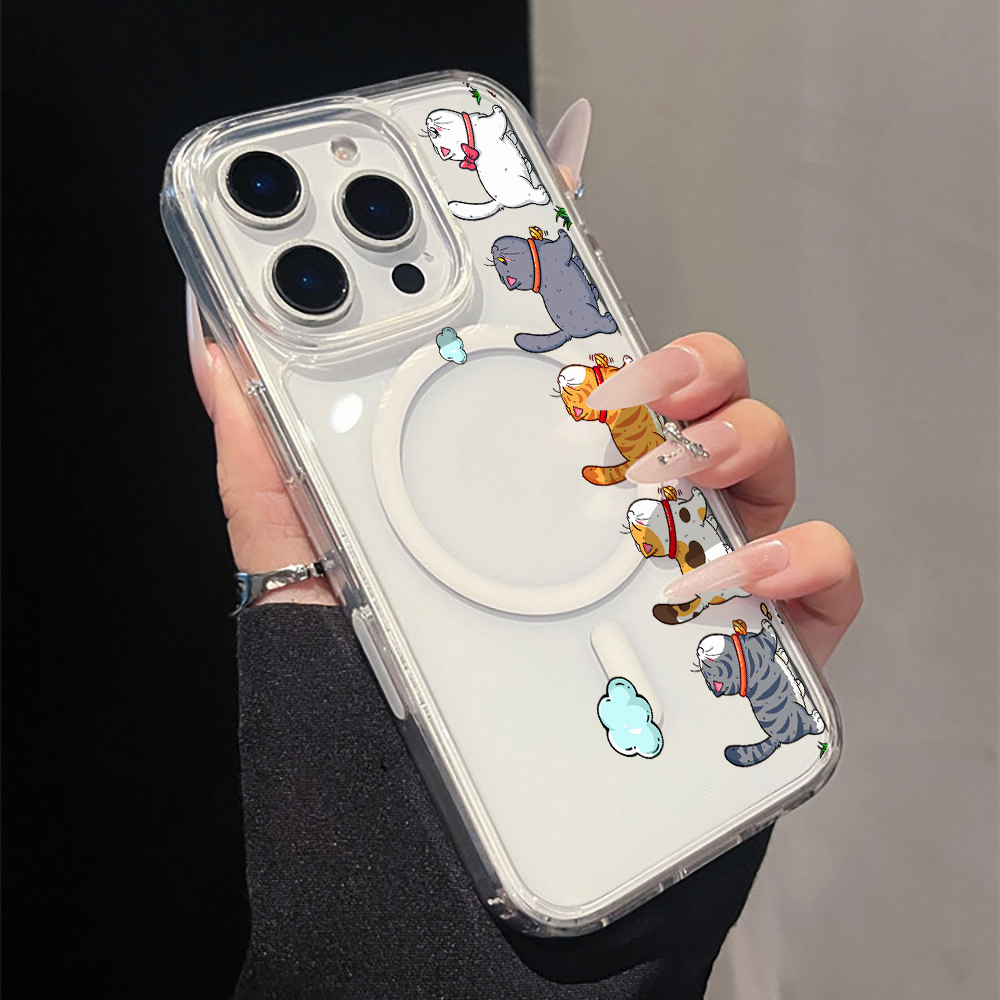 Cute Cartoon Cat Clear Phone C - Phone Cases Cute Iphone 14 ulasan dan harga