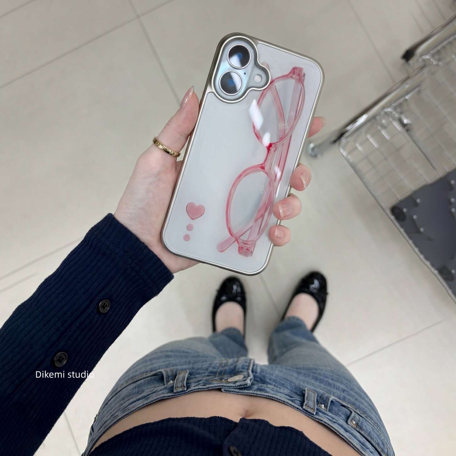 Korean ins Girl Heart Pink Gla - Phone Cases Cool Girl ulasan dan harga