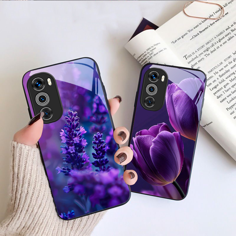 Purple tulip pattern For Motor - Phone Cases Purple ulasan dan harga
