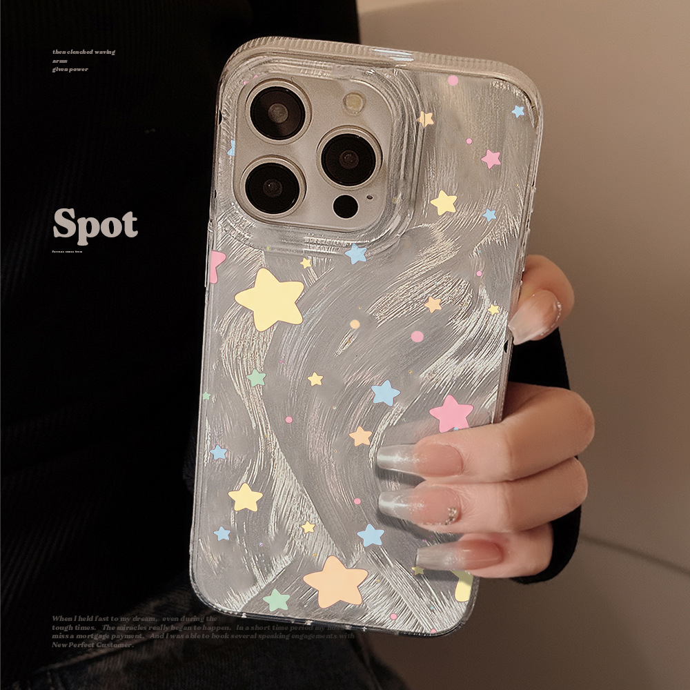 Colorful Macaron Stars Feather - Phone Cases Hard ulasan dan harga