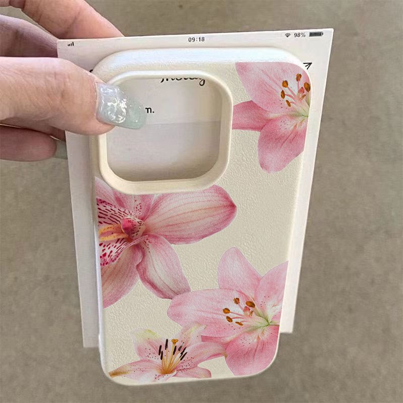 Pink Lily Lychee Texture Phone - Phone Cases Samsung S23 ulasan dan harga