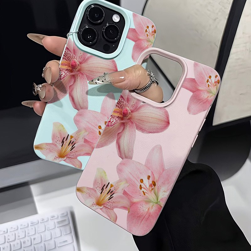Pink Lily Lychee Texture Phone - Phone Cases Samsung S23 ulasan dan harga