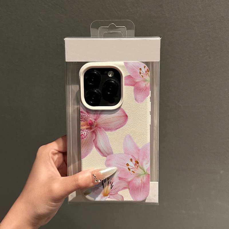 Pink Lily Lychee Texture Phone - Phone Cases Samsung S23 ulasan dan harga