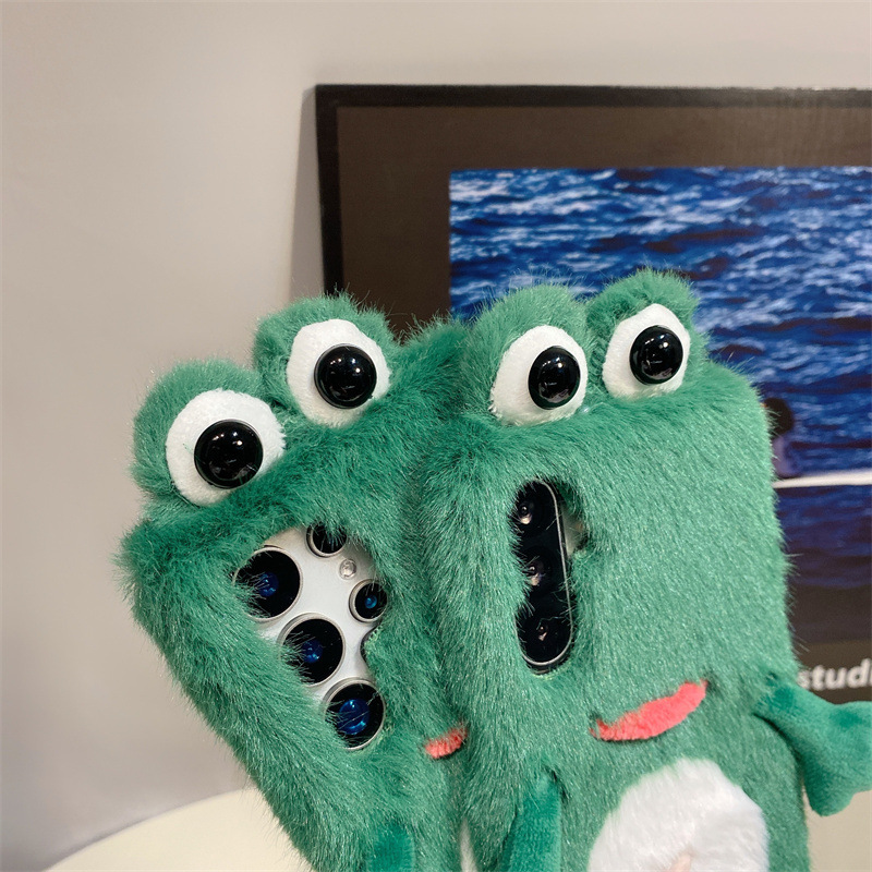 Plush Frog Phone Case, Cute Gr - Phone Cases Samsung S23 ulasan dan harga