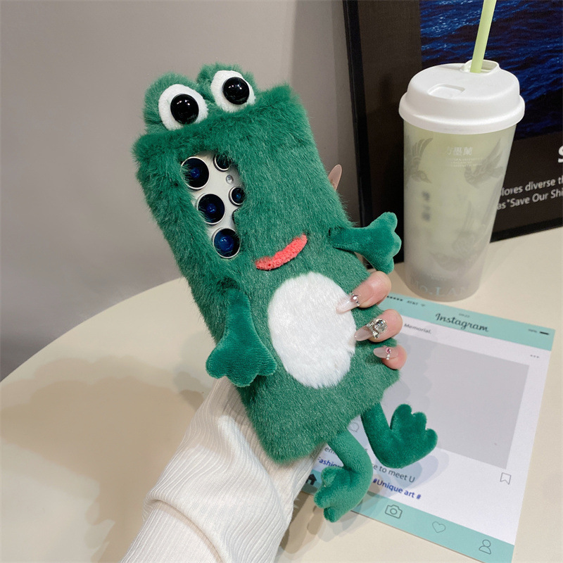 Plush Frog Phone Case, Cute Gr - Phone Cases Samsung S23 ulasan dan harga