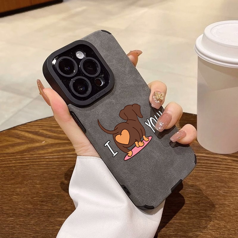Cute Dachshund Heart Print Pho - Phone Cases Cute Iphone 14 ulasan dan harga