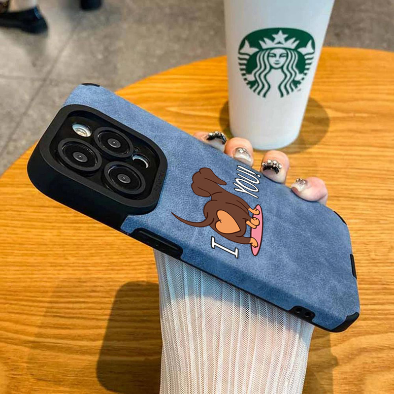 Cute Dachshund Heart Print Pho - Phone Cases Cute Iphone 14 ulasan dan harga