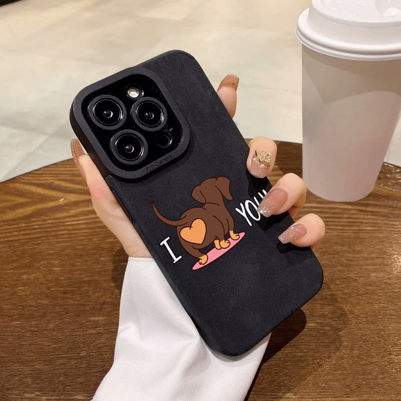 Cute Dachshund Heart Print Pho - Phone Cases Cute Iphone 14 ulasan dan harga