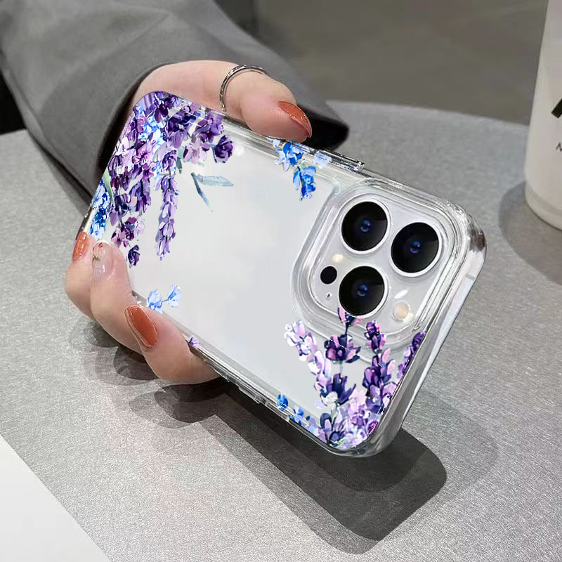Purple Flower Soft TPU Phone C - Phone Cases Purple ulasan dan harga